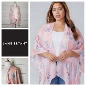 Lane‎ Bryant Pink Floral Kimono NWT